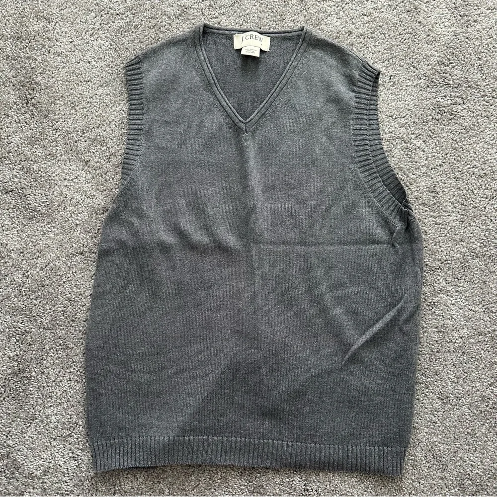 J. Crew Gray V-Neck Sweater Classic Style